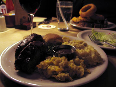 Bison meatloaf at Ted's Montana Grill